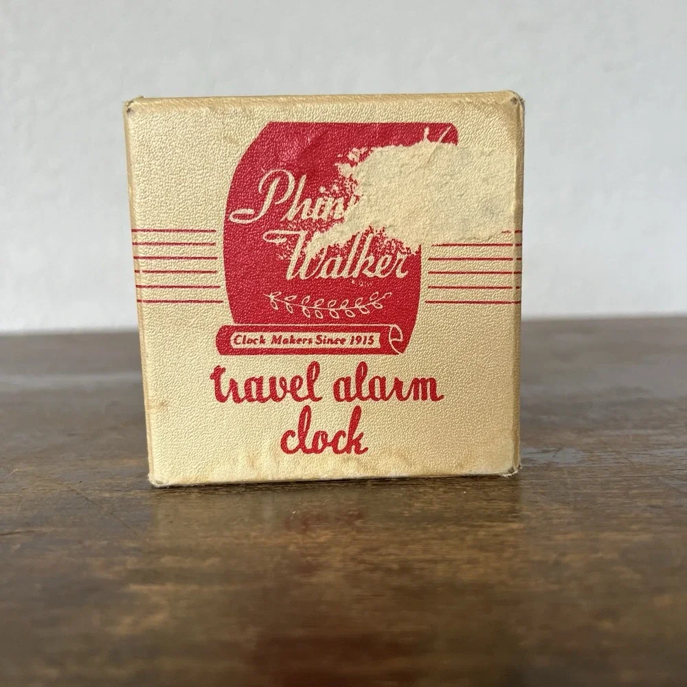 VTG MCM Phinney Walker Traveling Folding Alarm Clock In Box Germany‎ UNTESTED